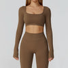 JIA Seamless Elegant Long Sleeve Workout Shirt