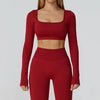 JIA Seamless Elegant Long Sleeve Workout Shirt