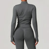 JIA Seamless Fitness Jacket with Thumb Holes-back