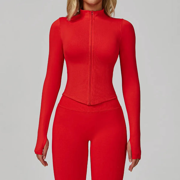 JIA Seamless Fitness Jacket with Thumb Holes