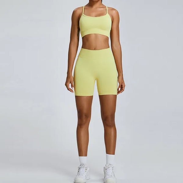 JIA Seamless Running Shorts with Butt Lifting 