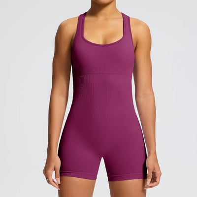JIA Seamless Short Fitness Jumpsuit for Gym