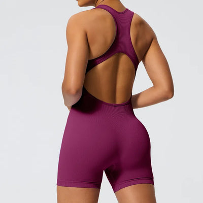 JIA Seamless Short Fitness Jumpsuit for Gym