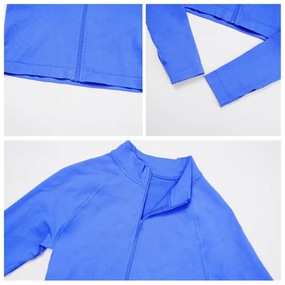 JIA Seamless Slim Fit Sports Jacket with Thumb Holes 