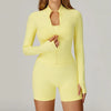 JIA Seamless Slim Fit Sports Jacket with Thumb Holes 