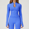 JIA Seamless Slim Fit Sports Jacket with Thumb Holes 
