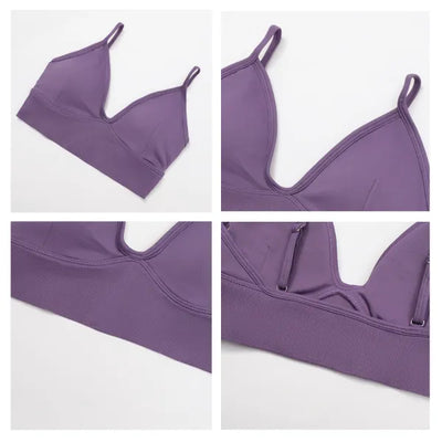 JIA Seamless Sports Bra with Spaghetti Straps