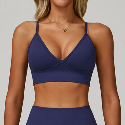 JIA Seamless Sports Bra with Spaghetti Straps