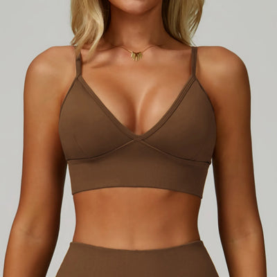 JIA Seamless Sports Bra with Spaghetti Straps