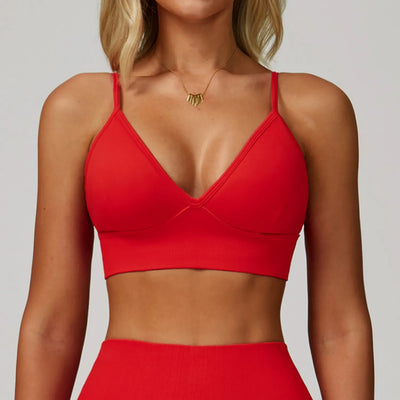 JIA Seamless Sports Bra with Spaghetti Straps
