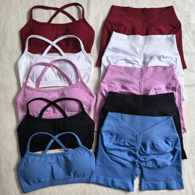 JIA Seamless Workout Clothes 2 Piece Gym Outfits