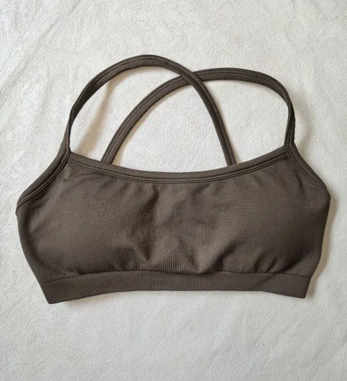 JIA Seamless Workout Clothes 2 Piece Gym Outfits sports bra with pads