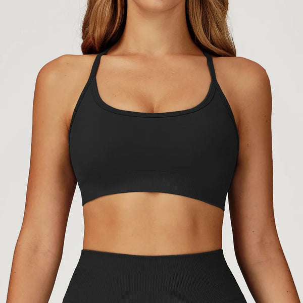 JIA Seamless Yoga Sports Bra with Y-Back
