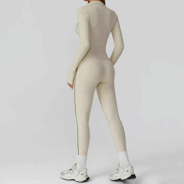 JIA Slim Fit Suit Jacket Zip up for Yoga Fitness 