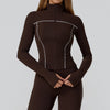 JIA Slim Fit Suit Jacket Zip up for Yoga Fitness 