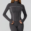 JIA Slim Fit Suit Jacket Zip up for Yoga Fitness 