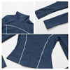 JIA Slim Fit Suit Jacket Zip up for Yoga Fitness 