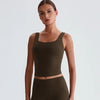 JIA Square Neck Tank Top Padded Sports Bra for women fitness tops