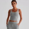 JIA Square Neck Tank Top Padded Sports Bras for women fitness crop top