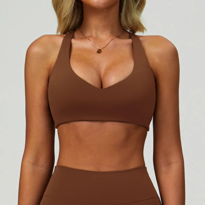 JIA V Neckline Racerback Sports Bra
