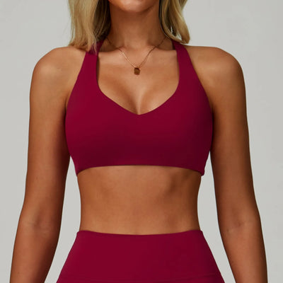 JIA V Neckline Racerback Sports Bra