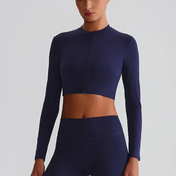 JIA Women's Yoga Jacket Yoga Crop Top for fitness