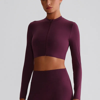 JIA Women's Yoga Jacket Yoga Crop Top for workout