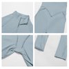 JIA Workout Fitted Bodysuit with Long Sleeve Zipper Jumpsuit