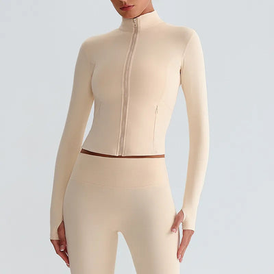 JIA women Lightweight Exercise Jackets with Thumb Holes