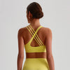 Jiaing Cross Back Medium Impact Padded Sports Bra-lemon