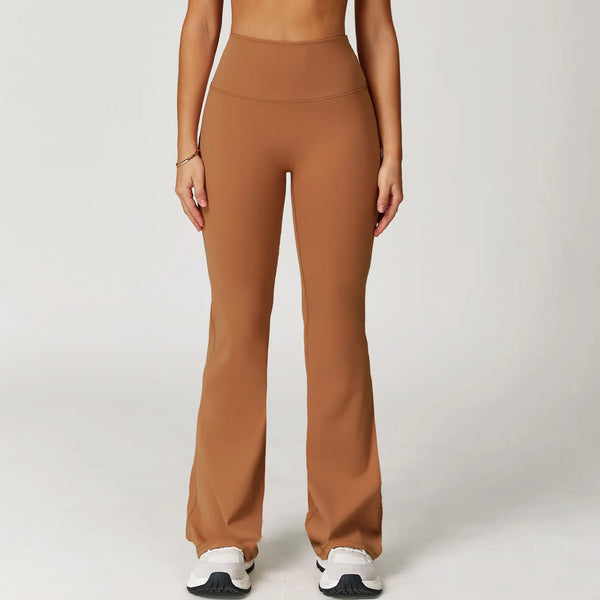 JIA High Waist Fitness Wide Leg Yoga Pants​ for women-Pumpkin Orange