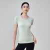 JIA Seamless Breathable Sports Short Sleeve Yoga Top