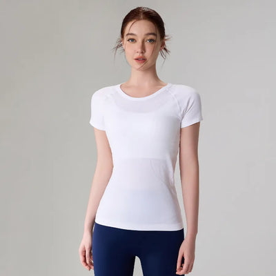 JIA Seamless Breathable Sports Short Sleeve Yoga Tops AD42001