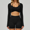 JIA Seamless Color-Block Yoga Long Sleeve Top ZC9245