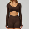 JIA Seamless Color-Block Yoga Long Sleeve Top ZC9245