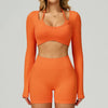 JIA Seamless Color-Block Yoga Long Sleeve Top ZC9245
