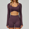 JIA Seamless Color-Block Yoga Long Sleeve Top ZC9245