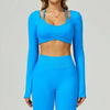 JIA Seamless Color-Block Yoga Long Sleeve Top ZC9245