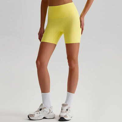 Jiaing High Elastic Workout Biker Shorts for Women