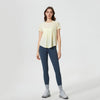 Summer Breathable Short Sleeve Shirts for Athletic Running-light yellow1