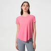 Summer Breathable Short Sleeve Shirts for Athletic Running -french pink