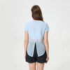 Summer Breathable Short Sleeve Shirts for Athletic Running -light blue back
