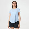 Summer Breathable Short Sleeve Shirts for Athletic Running -light blue