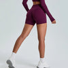 Women Workout Biker Shorts Running Butt Lifting Shorts-back