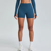Women Workout Biker Shorts Running Butt Lifting Shorts-dark blue