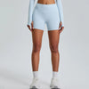 Women Workout Biker Shorts Running Butt Lifting Shorts-ice blue