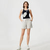 Workout Casual Lounge Sweat Shorts with Pockets-lvory set