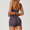 JIA Halter Low Back Sports Bra Workout Crop Top with Built in Bra ZC8505-1