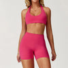 JIA Halter Low Back Sports Bra Workout Crop Top with Built in Bra ZC8505-1