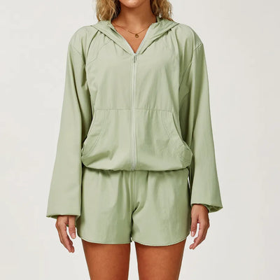 JIA Sun Protection Lightweight Exercise Hooded Jacket ZC3043